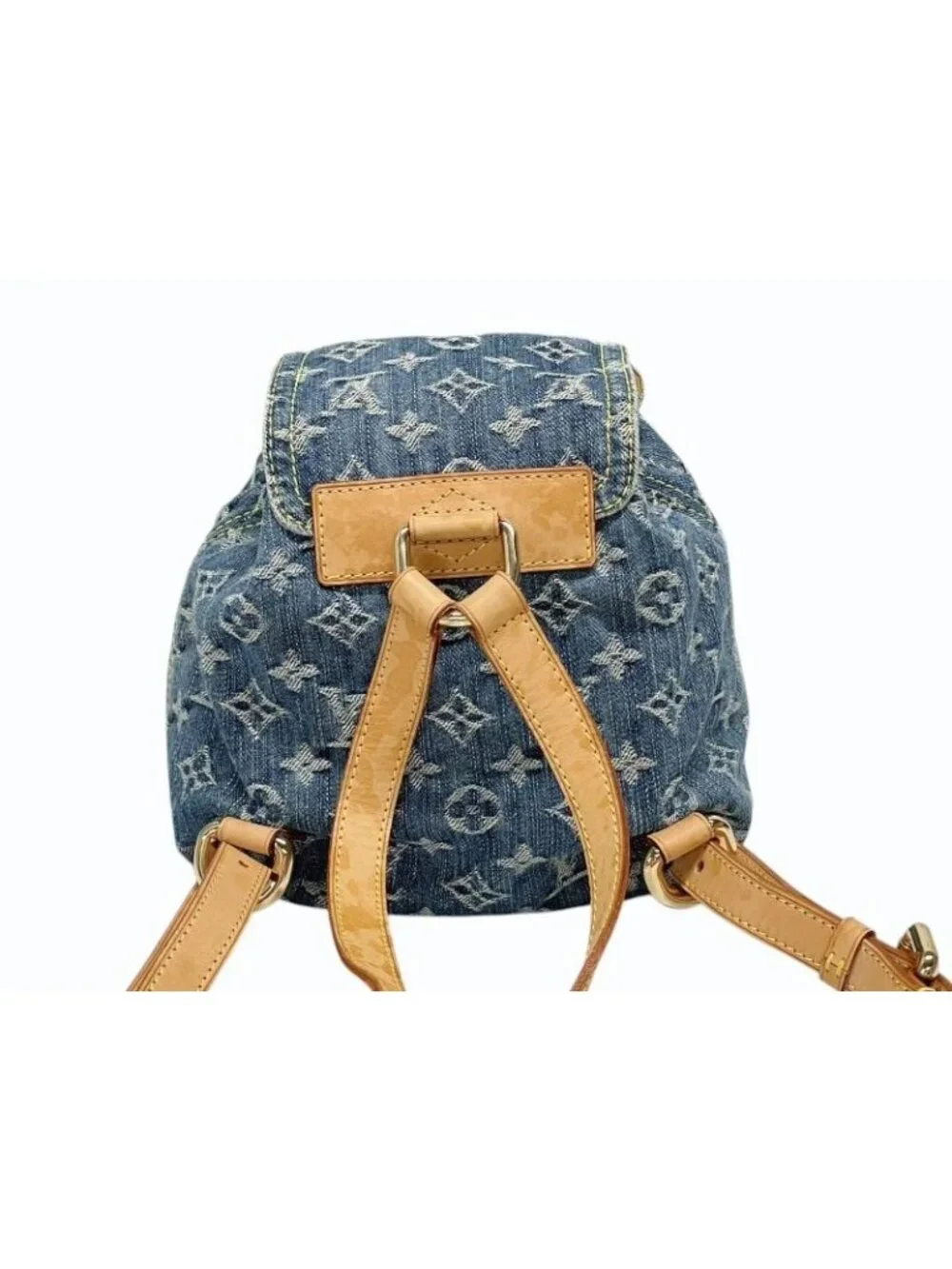 Louis Vuitton Mini Backpack a Dos PM Monogram Denim Indigo Gold